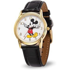 NWT - Disney Mickey Mouse Men's Gold Cardiff Alloy Watch